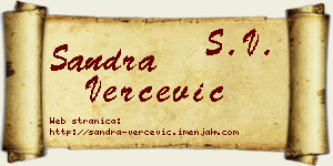 Sandra Verčević vizit kartica